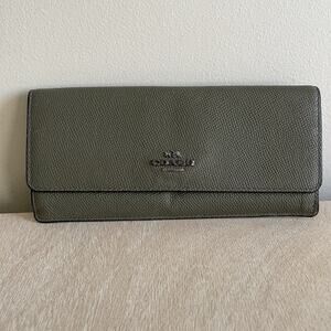 Coach Pebbled Leather Slim Wallet